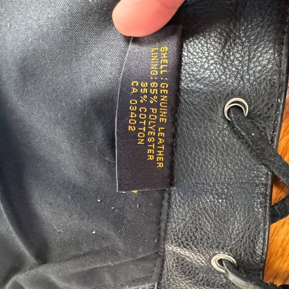 Harley-Davidson Men's Genuine Leather Black Biker Leather VTG Conghos Vest - M - Picture 7 of 10